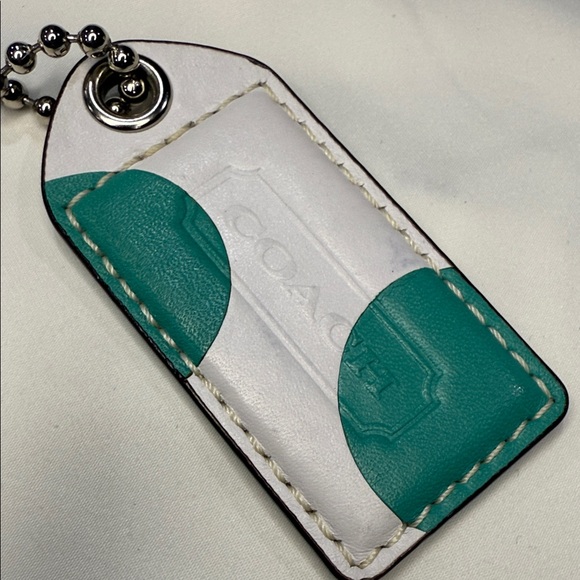 Coach White and Teal Hangtag - Picture 2 of 3